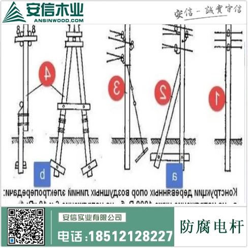 荆门防腐木电杆-保护电力安全的可靠之选插图2